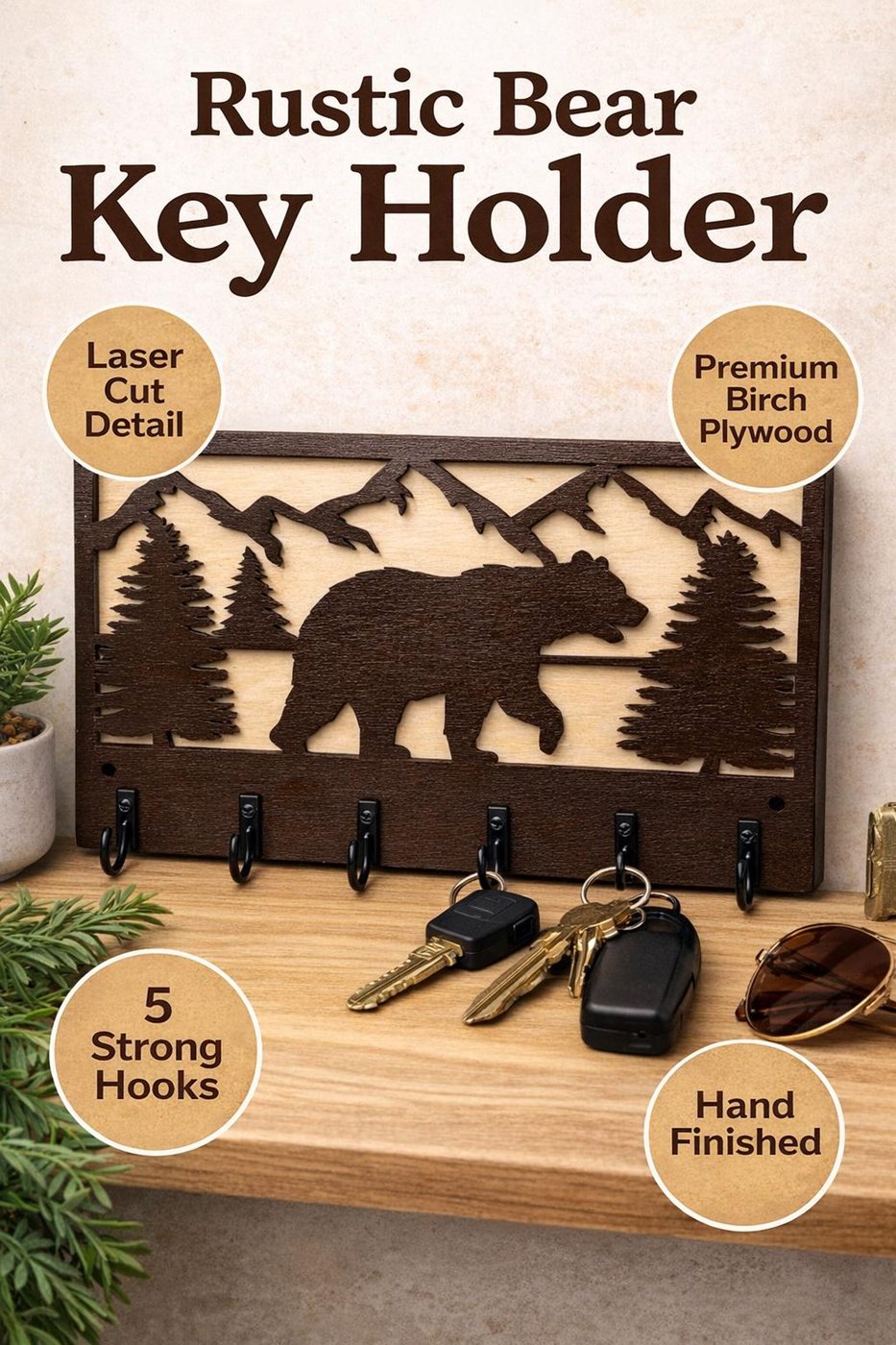 Mountain Themed Key Holder